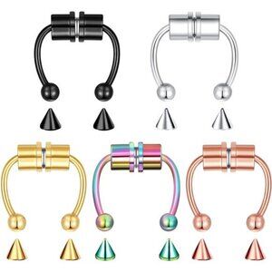 5-18 Pcs Hoops Fake Nose Ring